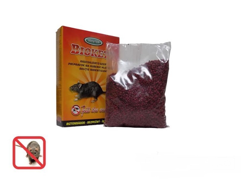Biokett rodenticid sub forma de boabe de cereale impregnate ( 400gr.) 